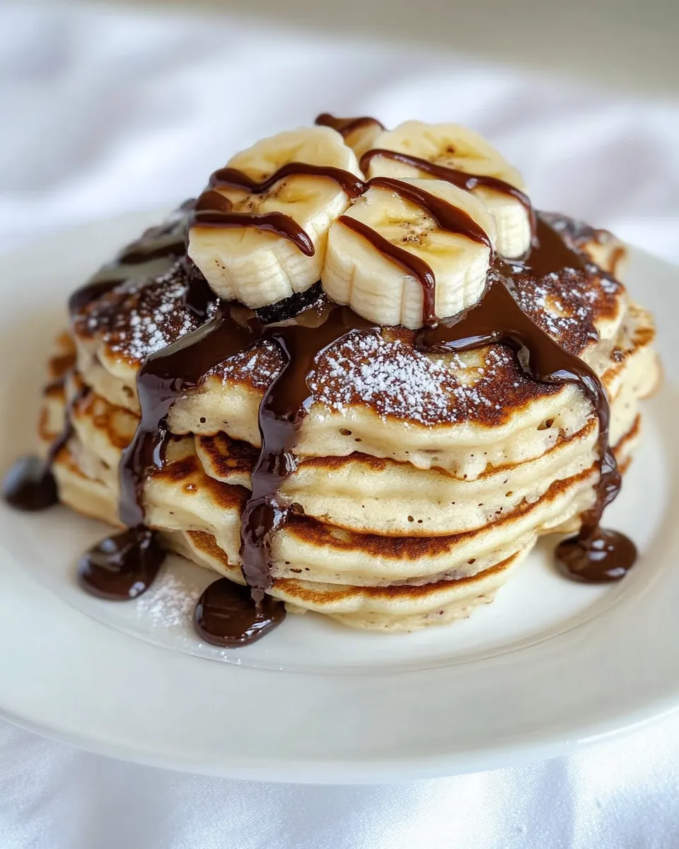 Homemade Nutella Stuffed Banana Pancakes photo