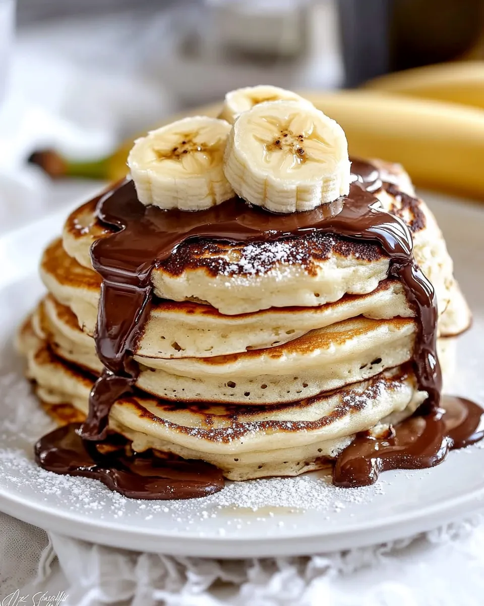 Classic Nutella Stuffed Banana Pancakes image