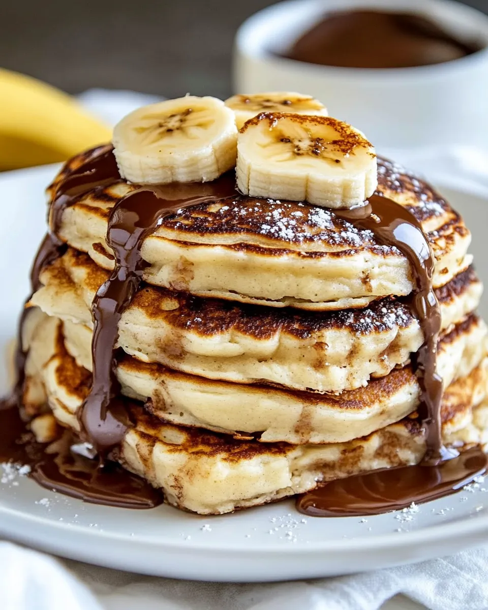 Easy Nutella Stuffed Banana Pancakes recipe photo