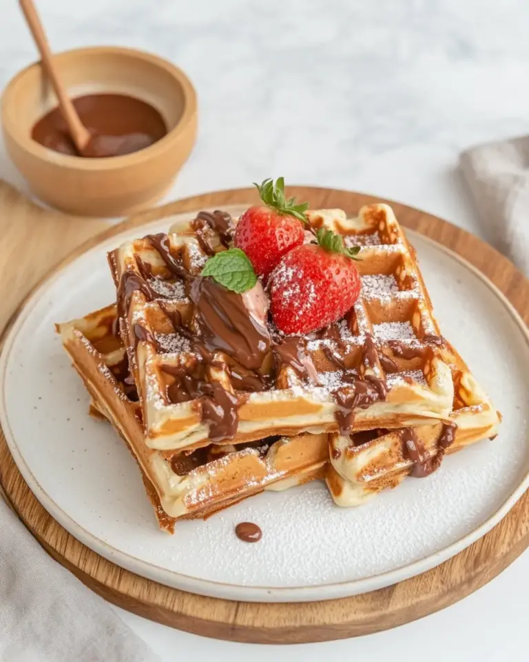 Homemade Nutella Waffles photo