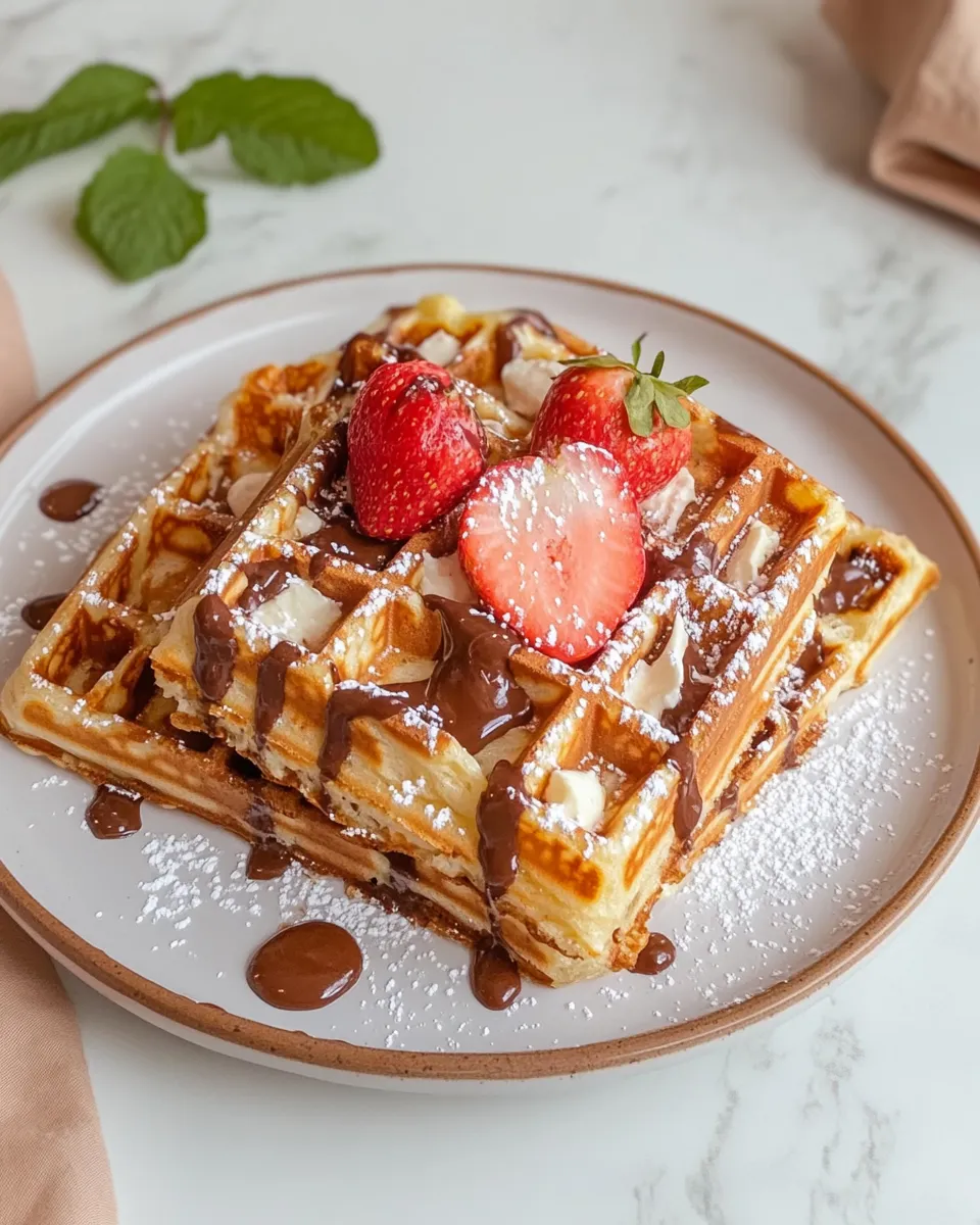 Classic Nutella Waffles image