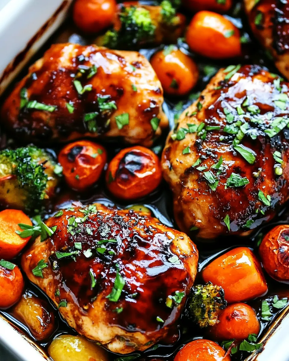 Easy ONE PAN Balsamic Chicken and Veggies photo