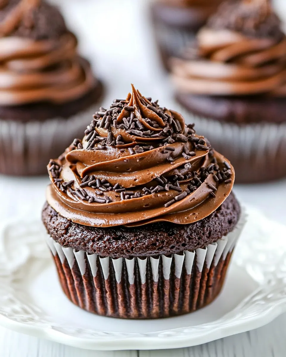 Easy Old-Fashioned Chocolate Buttermilk Cupcakes recipe photo