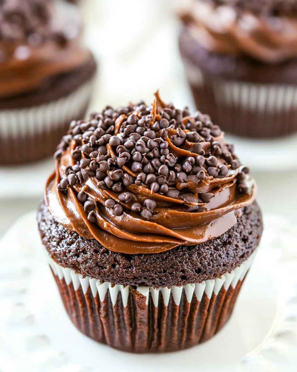 Delicious Old-Fashioned Chocolate Buttermilk Cupcakes shot