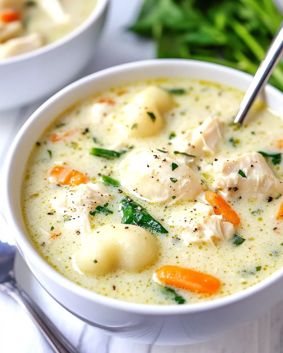 Easy Olive Garden Chicken Gnocchi Soup Copycat recipe photo