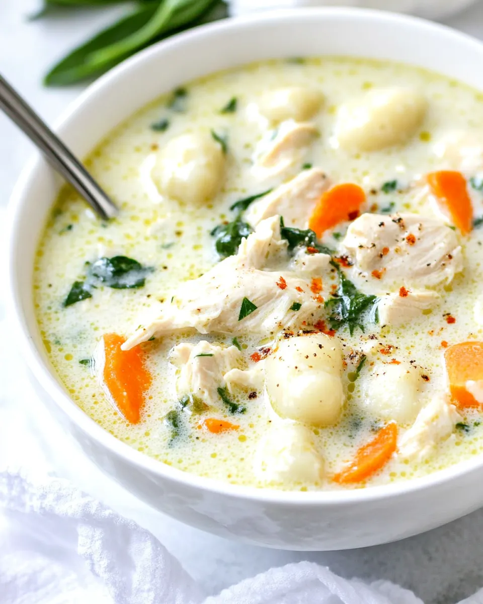Classic Olive Garden Chicken Gnocchi Soup Copycat dish photo