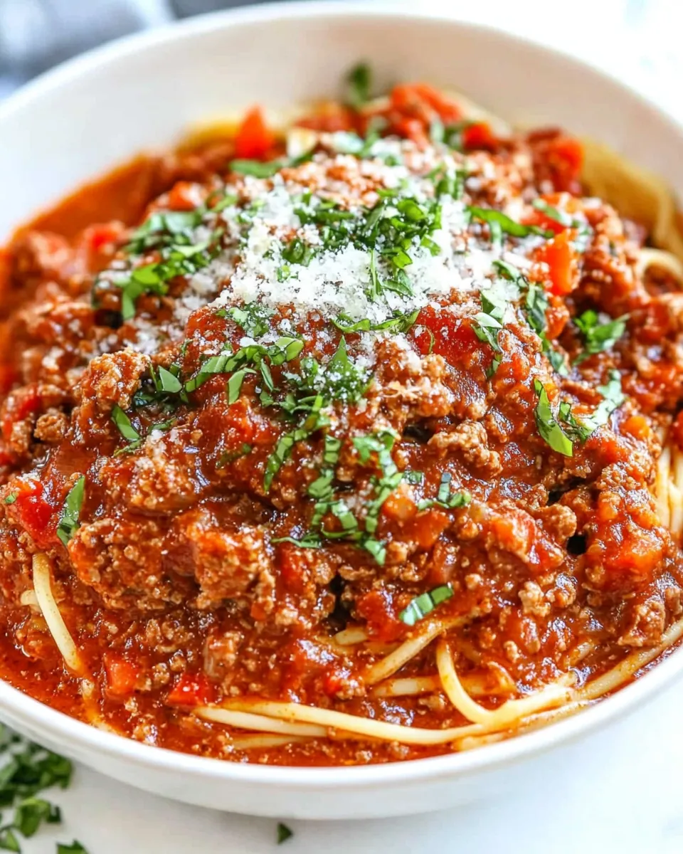 Easy Olive Garden Spicy Three Meat Sauce Copycat Recipe shot