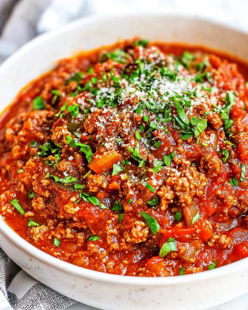 Delicious Olive Garden Spicy Three Meat Sauce Copycat Recipe recipe image