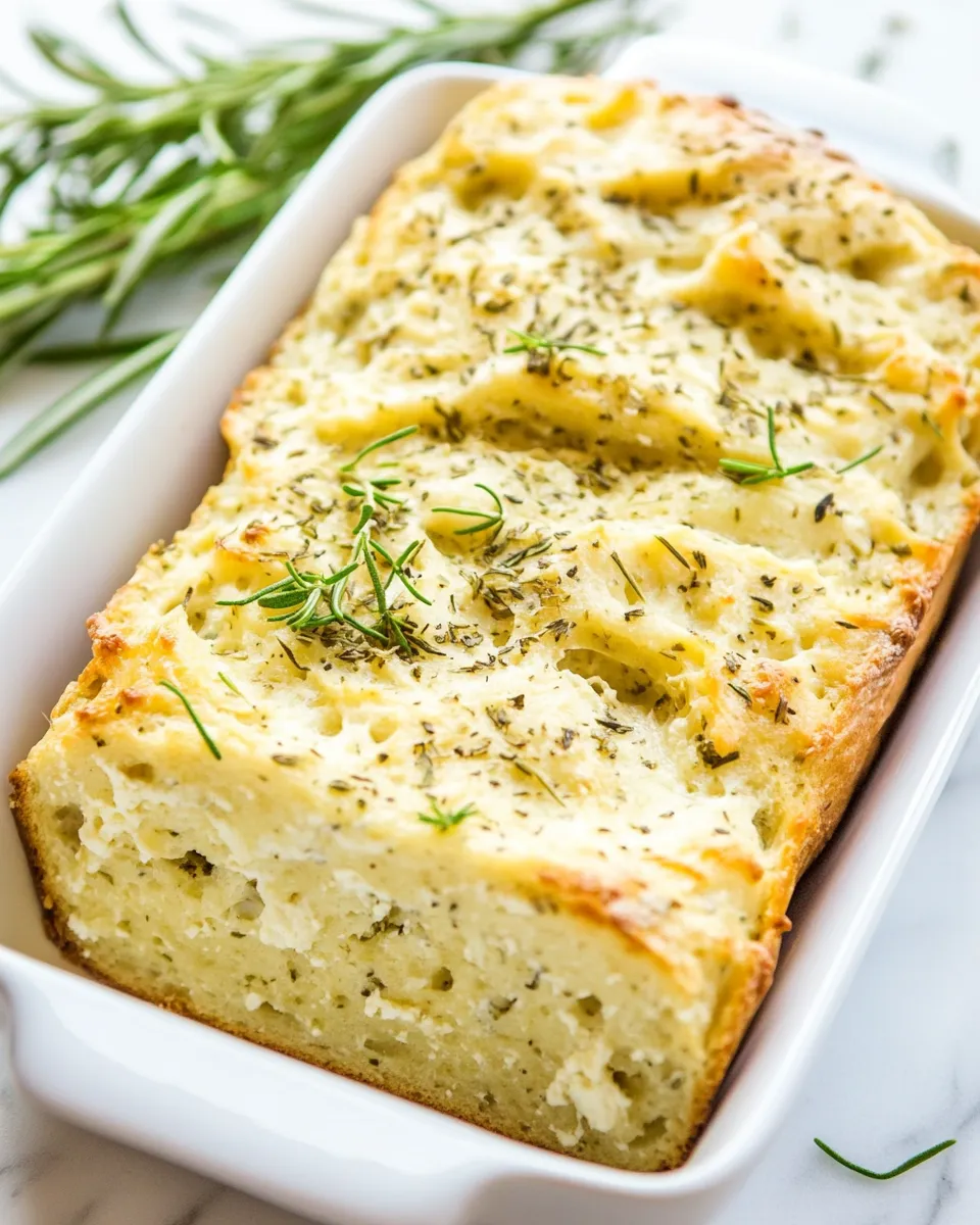 Homemade One-Bowl Herbed Ricotta Cheesy Bread recipe photo