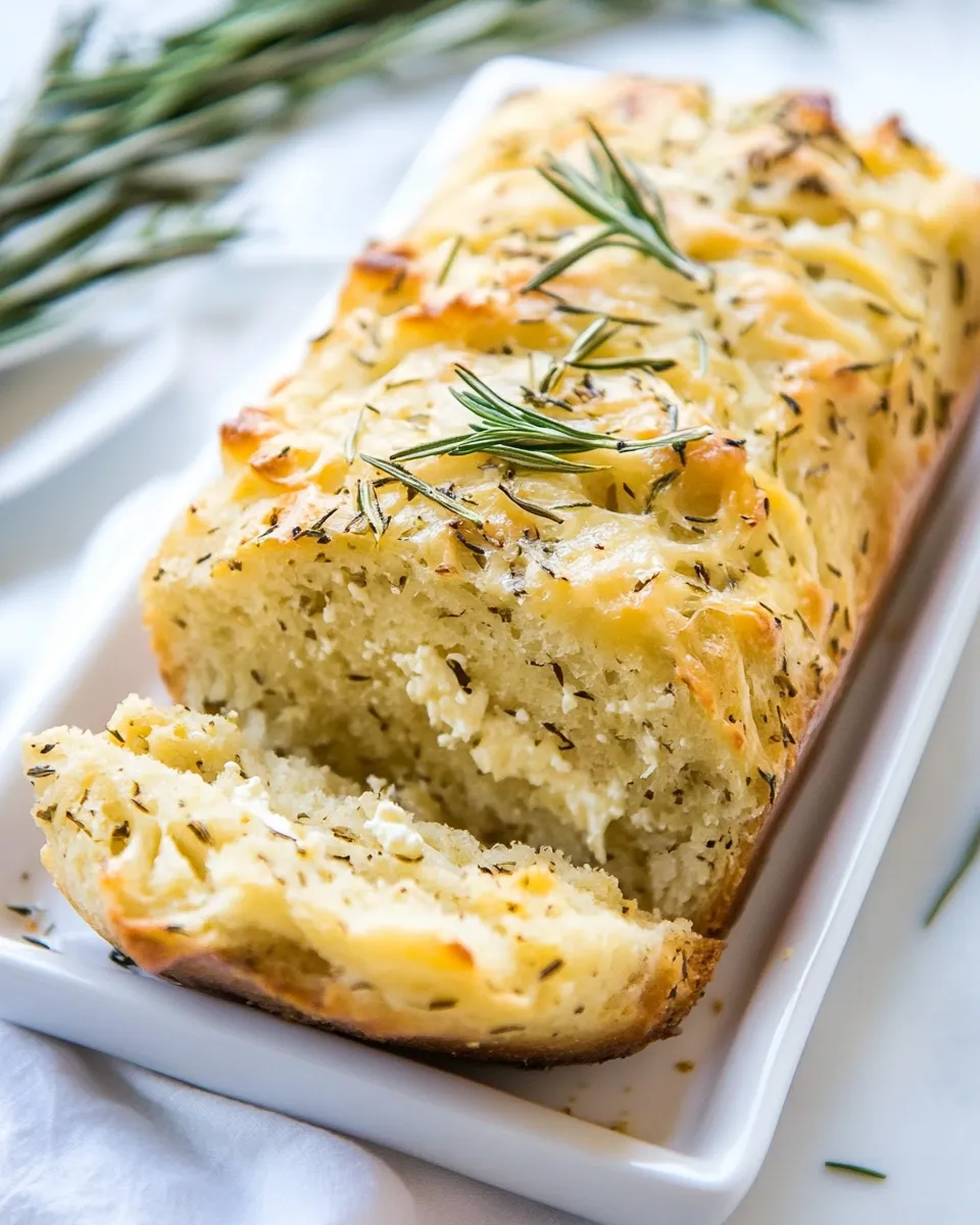 Best One-Bowl Herbed Ricotta Cheesy Bread shot