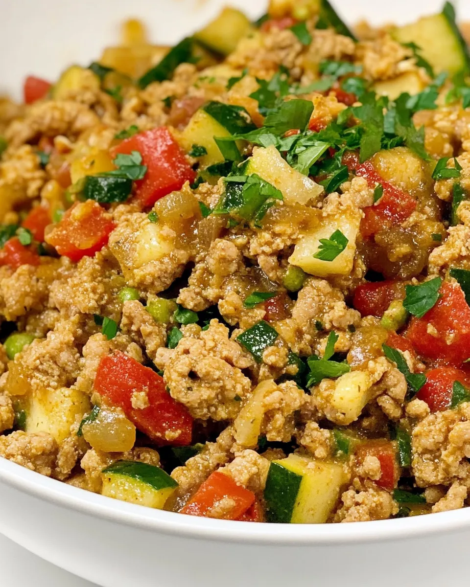 Delicious One-Pan Ground Turkey Curry shot