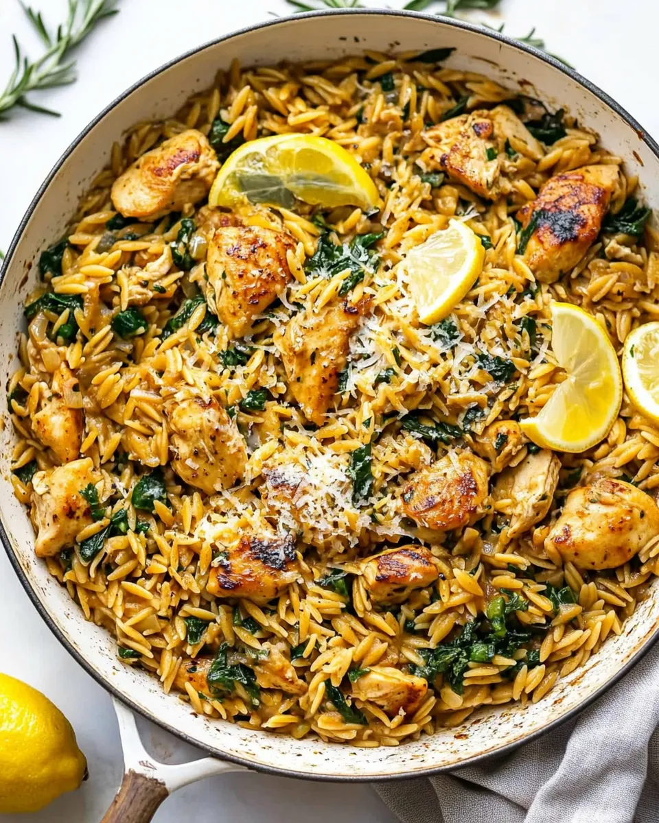 Savory One-Pan Lemon Chicken Orzo image