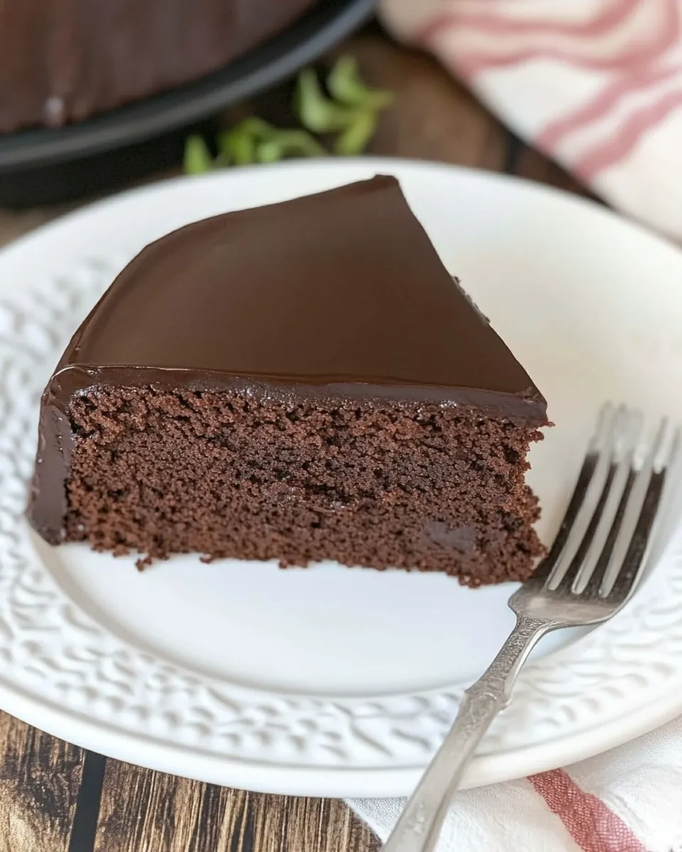 Classic One Layer Fudge Cake recipe photo