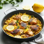 Easy One Pan Moroccan Lemon Chicken with Orzo photo