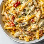 Delicious One Pot Cajun Ranch Chicken Pasta. photo