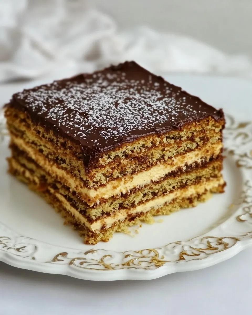 Delicious Opera Cake (Gteau Opra) shot
