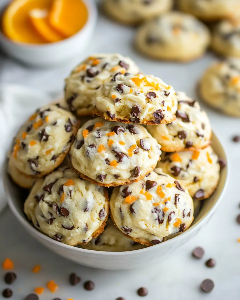 Delicious Orange Chocolate Chip Ricotta Cookies image