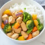 Homemade Orange Ginger Chicken Stir Fry photo