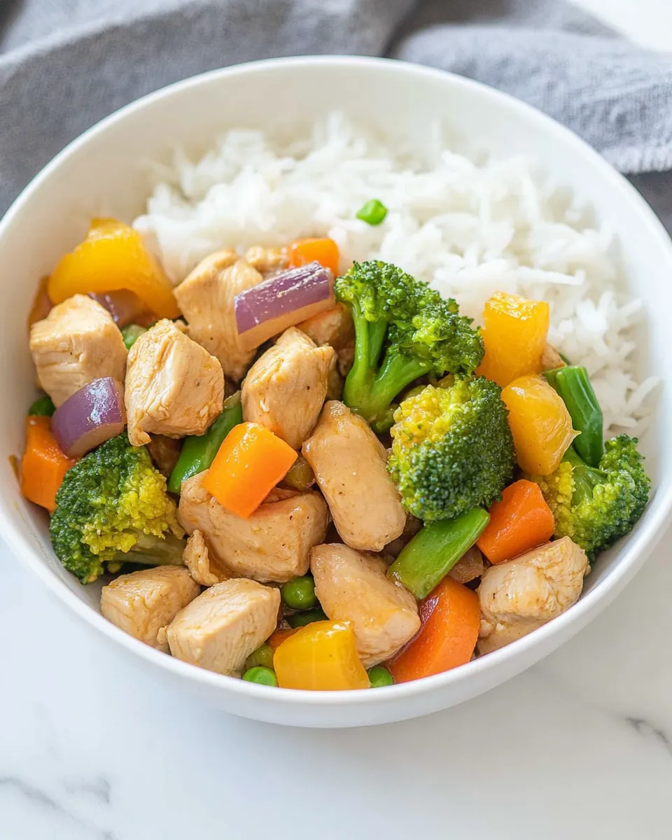 Homemade Orange Ginger Chicken Stir Fry photo