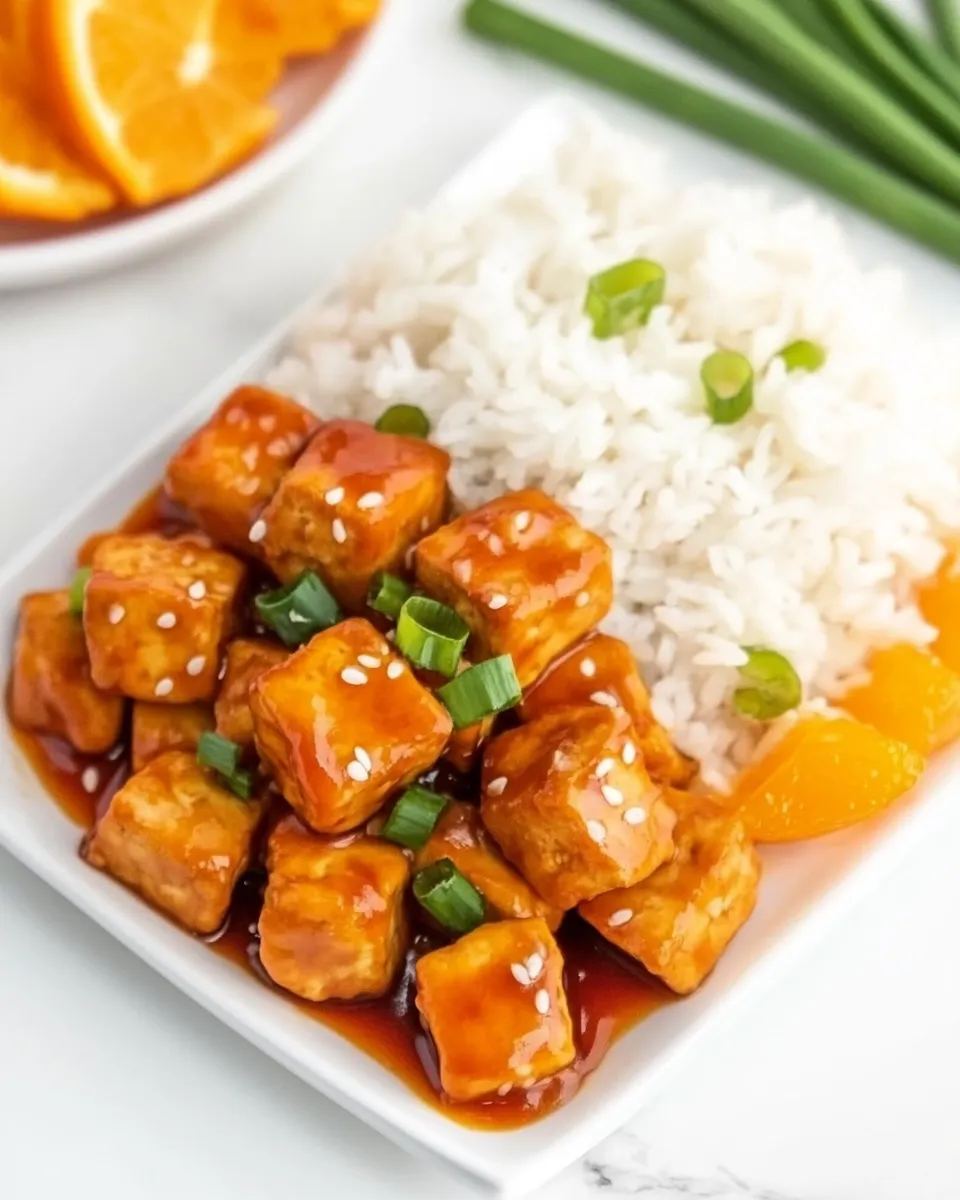 Quick Orange Tofu (Vegan Orange Chicken!) recipe photo