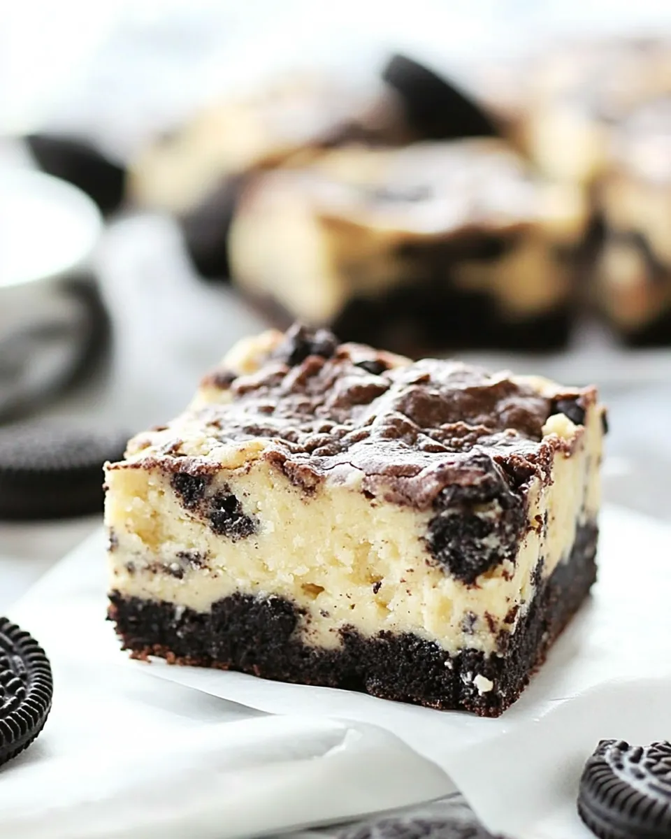 Delicious Oreo Cheesecake Cookie Dough Bars dish photo