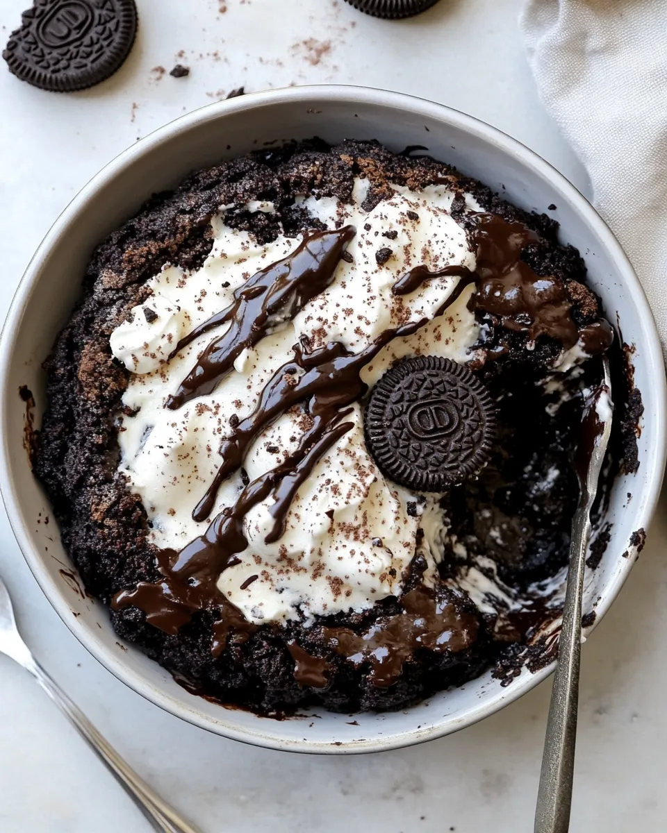 Sweet Oreo Chocolate Cobbler. recipe photo
