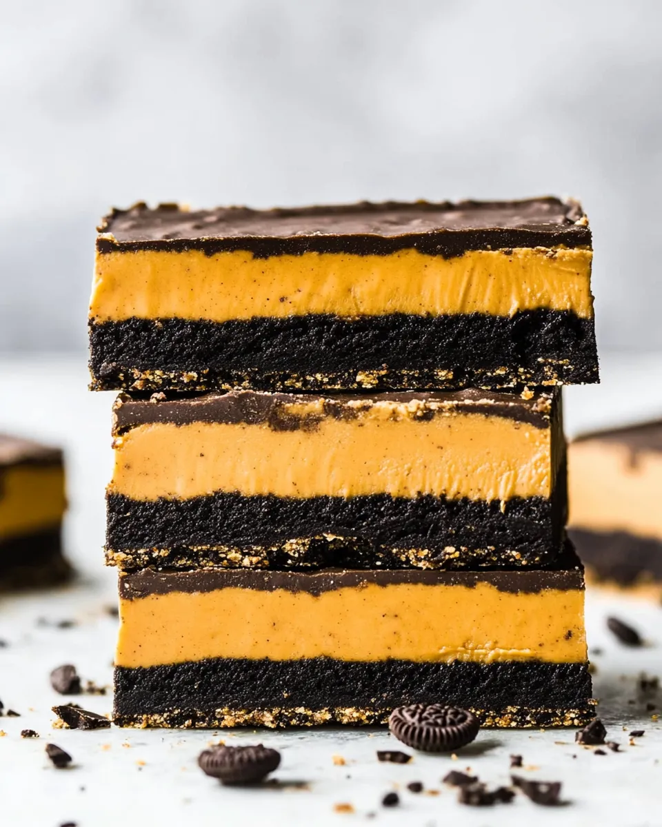 Delicious Oreo Peanut Butter Bars shot