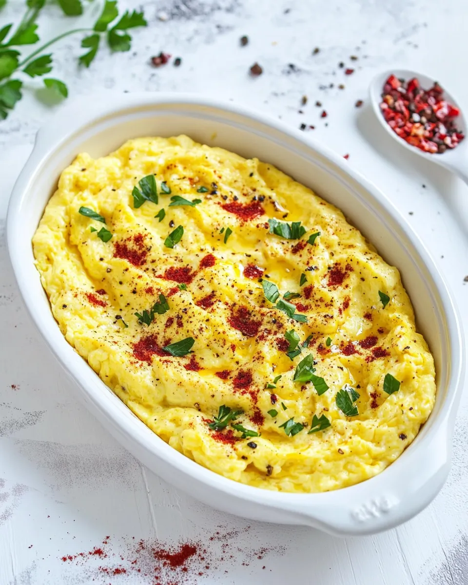 Savory Oven-Baked Scrambled Eggs shot