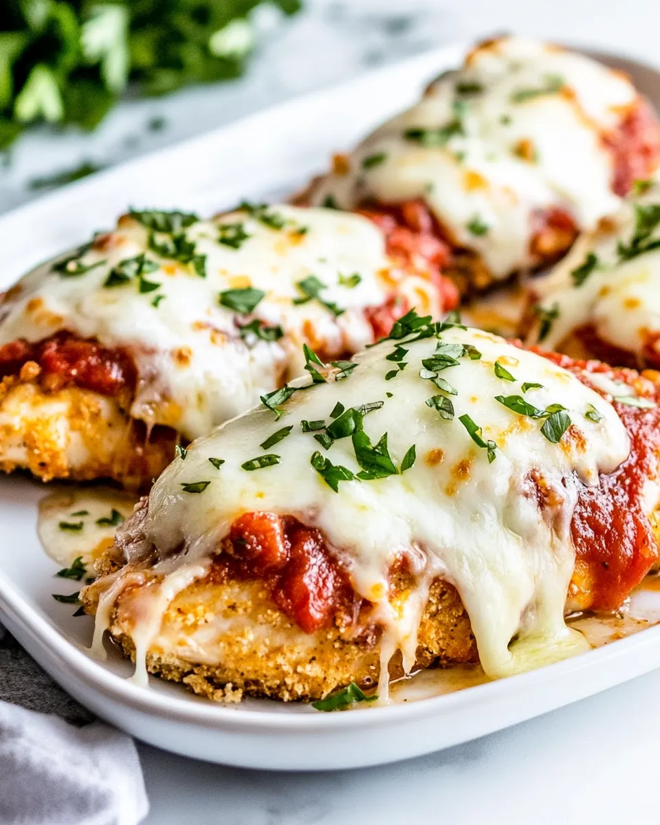 Delicious Oven Baked Chicken Parmesan shot