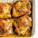 Homemade Oven Baked Chicken Thighs (With Crispy Skin!) recipe photo