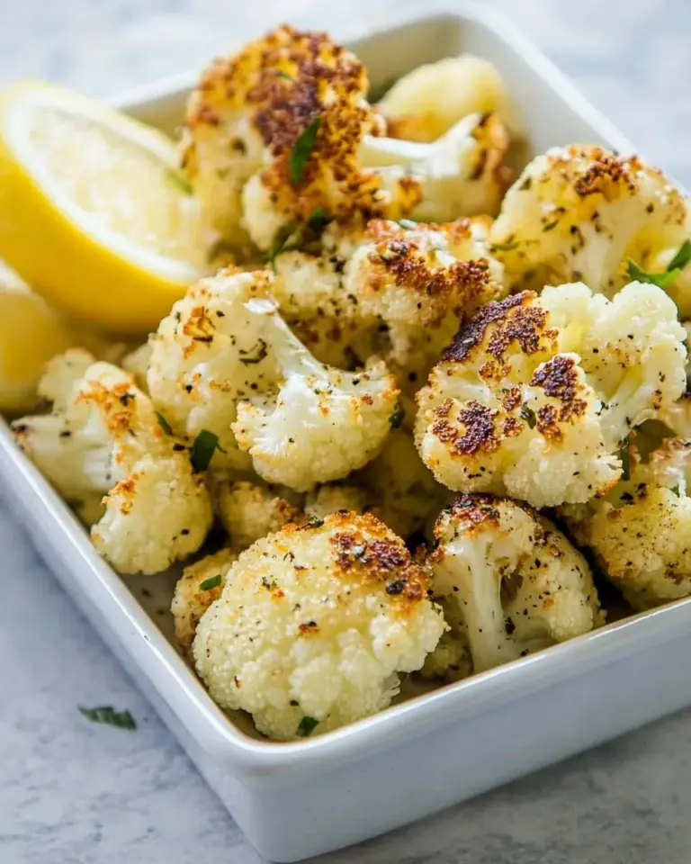 Easy Oven Roasted Cauliflower with Garlic, Olive Oil and Lemon Juice photo