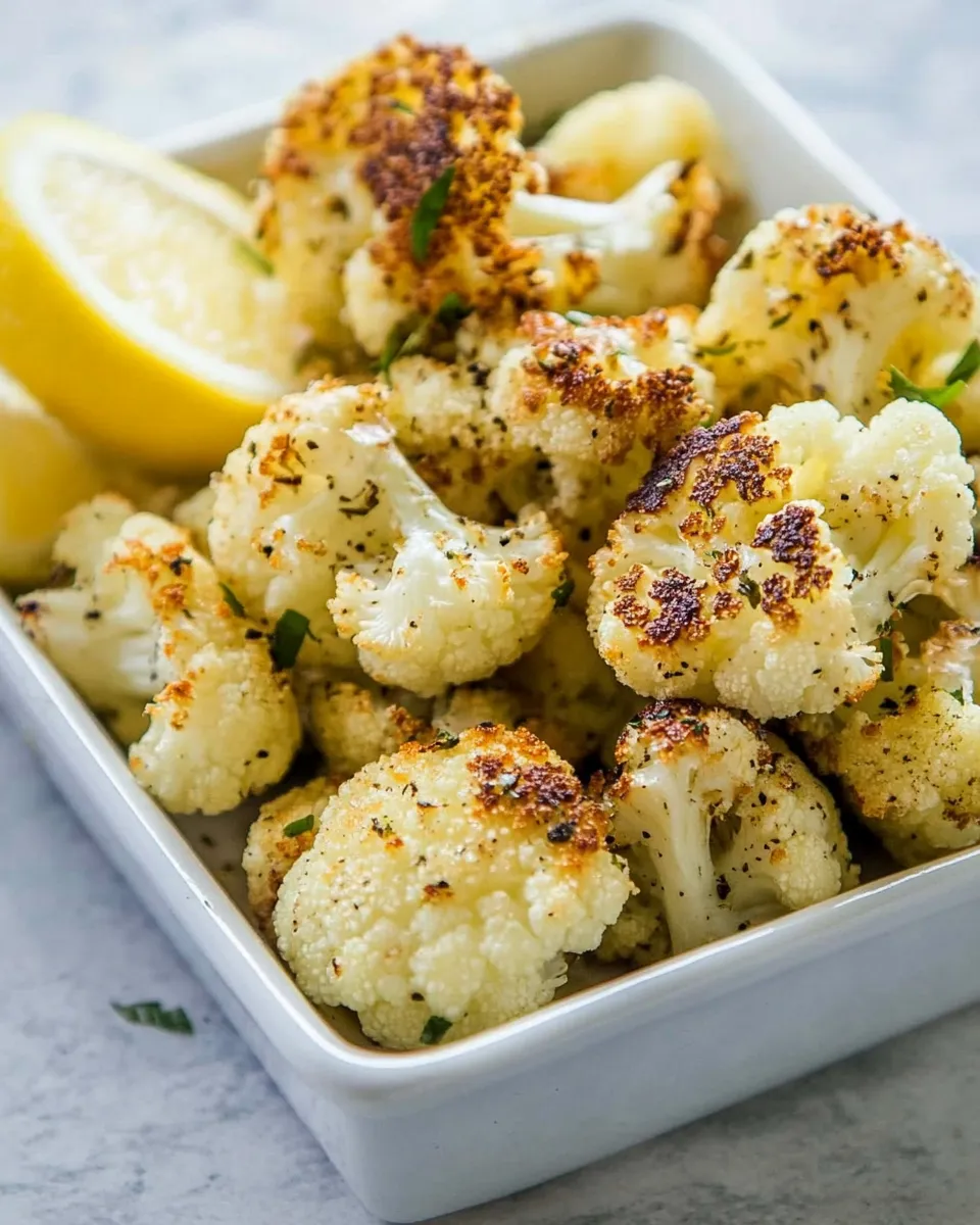 Easy Oven Roasted Cauliflower with Garlic, Olive Oil and Lemon Juice photo