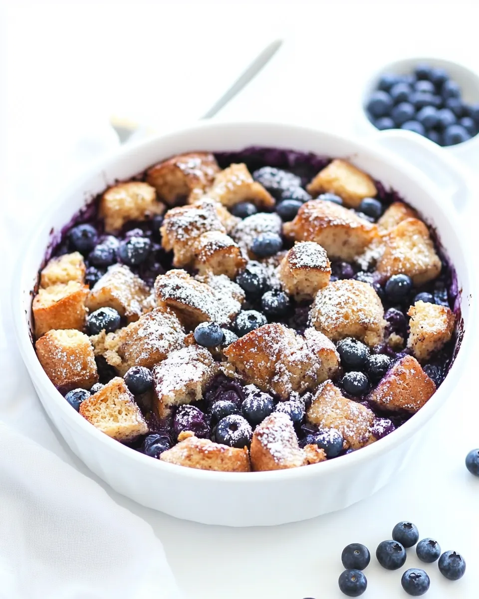 Easy Overnight Blueberry French Toast Casserole recipe photo
