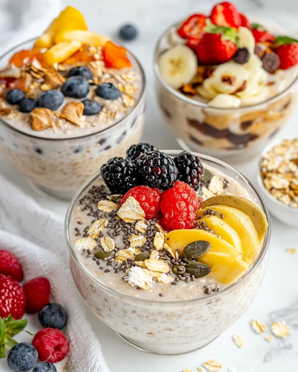 Healthy Overnight Oats (5 Ways!) food shot