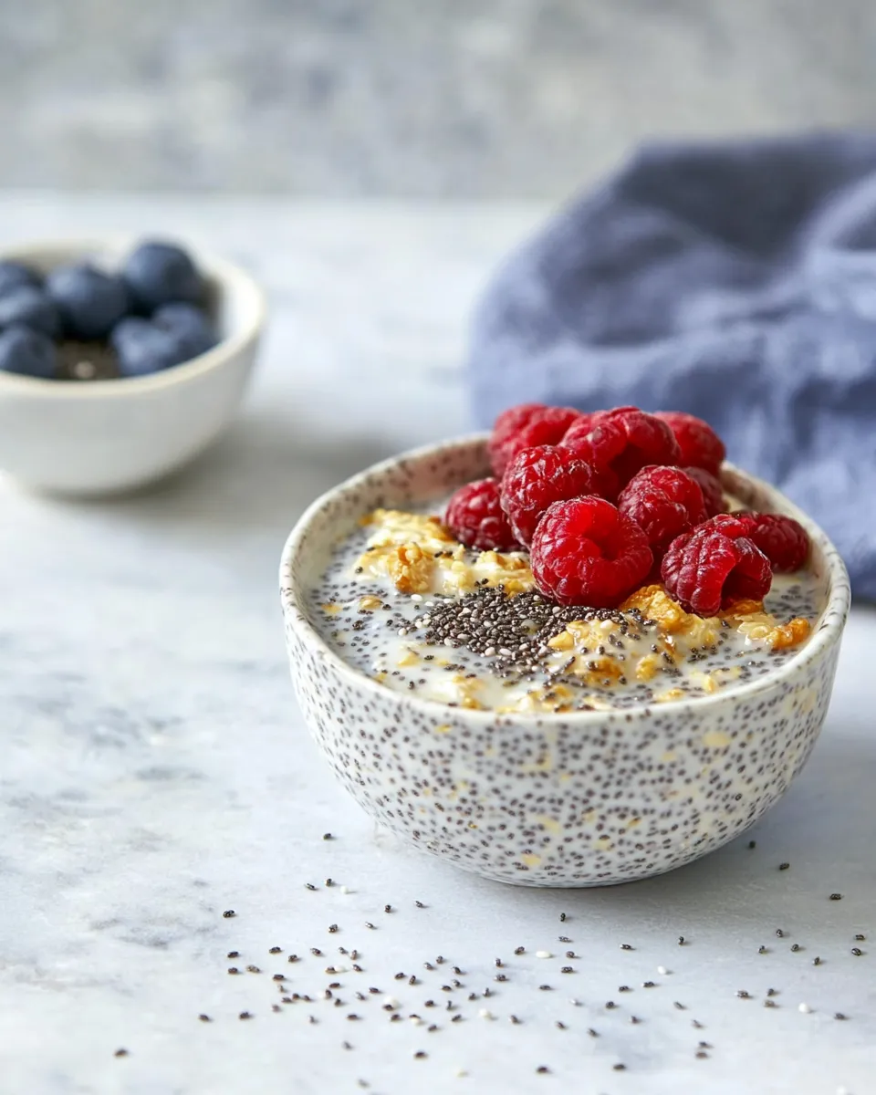 Quick Overnight Oats With Chia Seeds shot