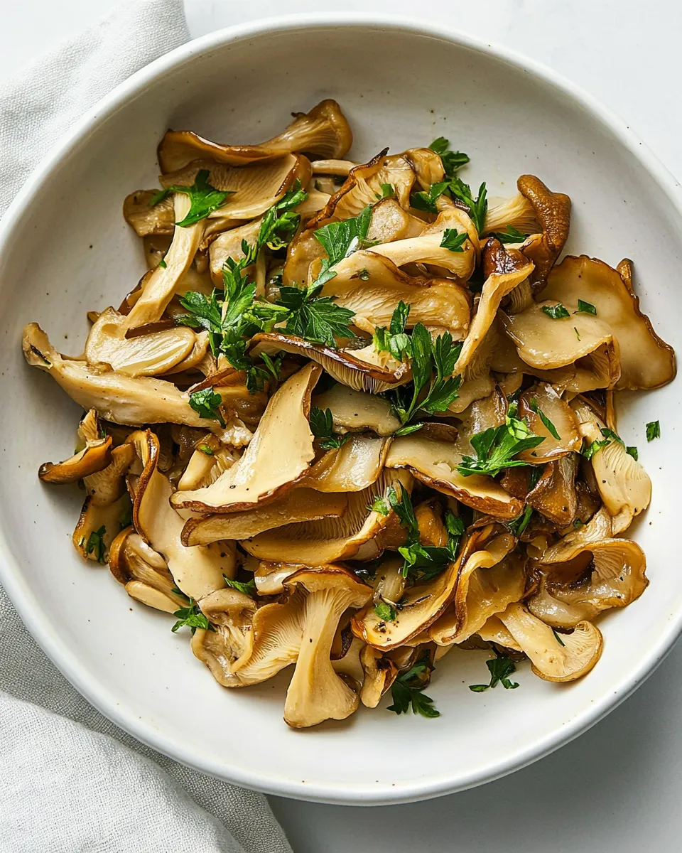 Quick Oyster Mushroom Recipe shot