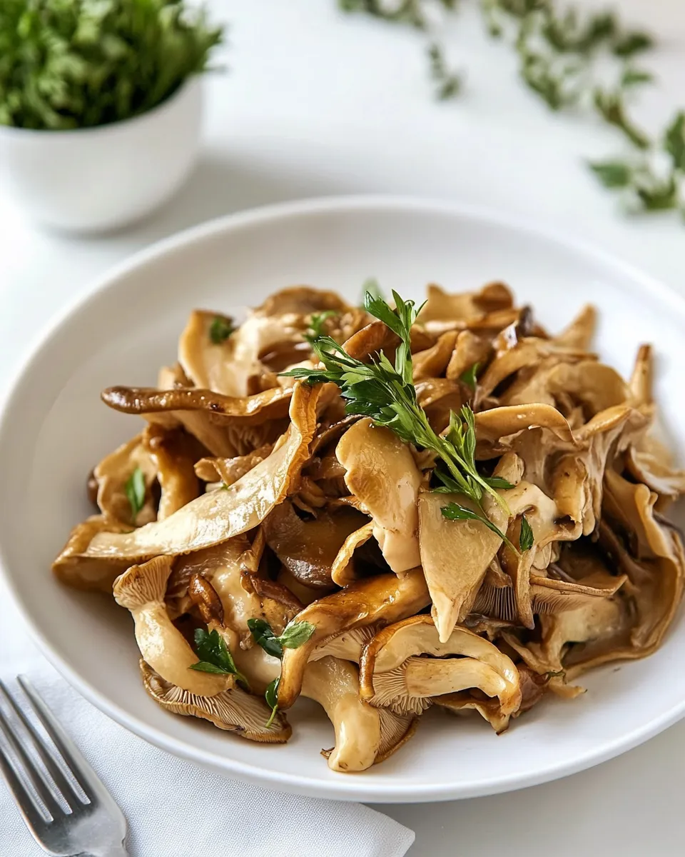 Healthy Oyster Mushroom Recipe recipe image