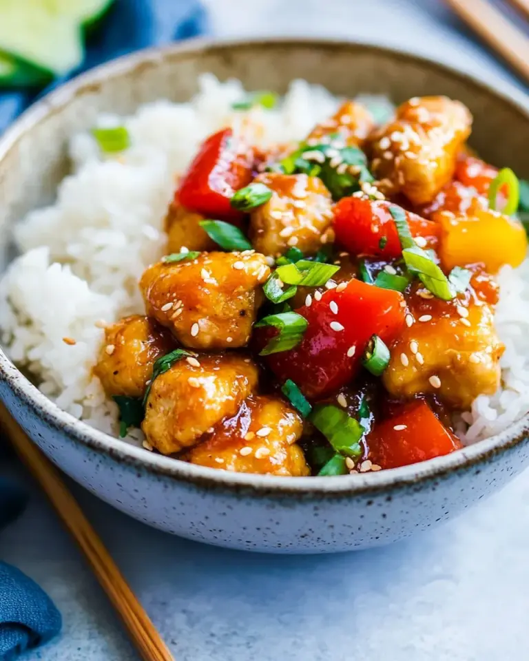 Homemade Paleo Gluten-Free Healthy Sweet-and-Sour Chicken photo