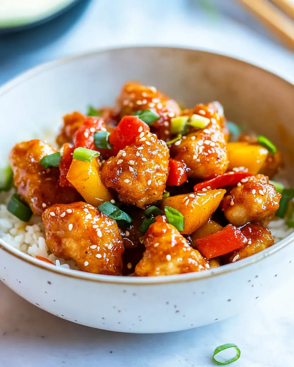 Delicious Paleo Gluten-Free Healthy Sweet-and-Sour Chicken shot