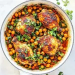 Homemade Pan Seared Chicken with Harissa Chickpeas Recipe photo