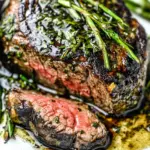 Easy Pan Seared Steak with Balsamic Herb Cream Sauce photo