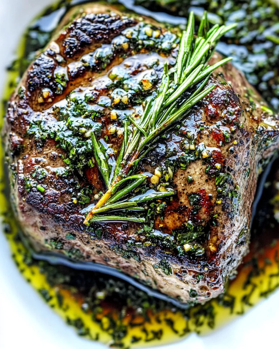 Delicious Pan Seared Steak with Balsamic Herb Cream Sauce image