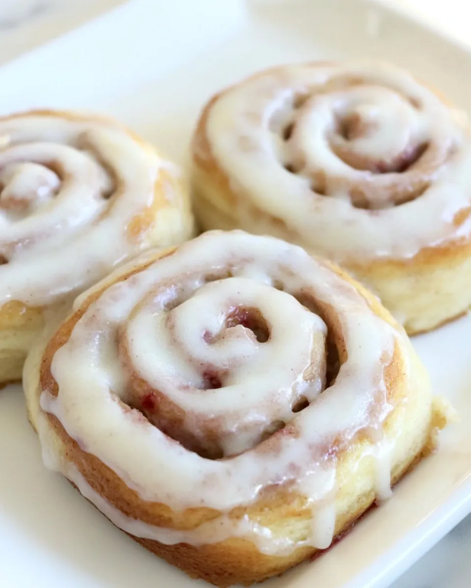 Easy Pancake Mix Raspberry Cinnamon Rolls dish photo