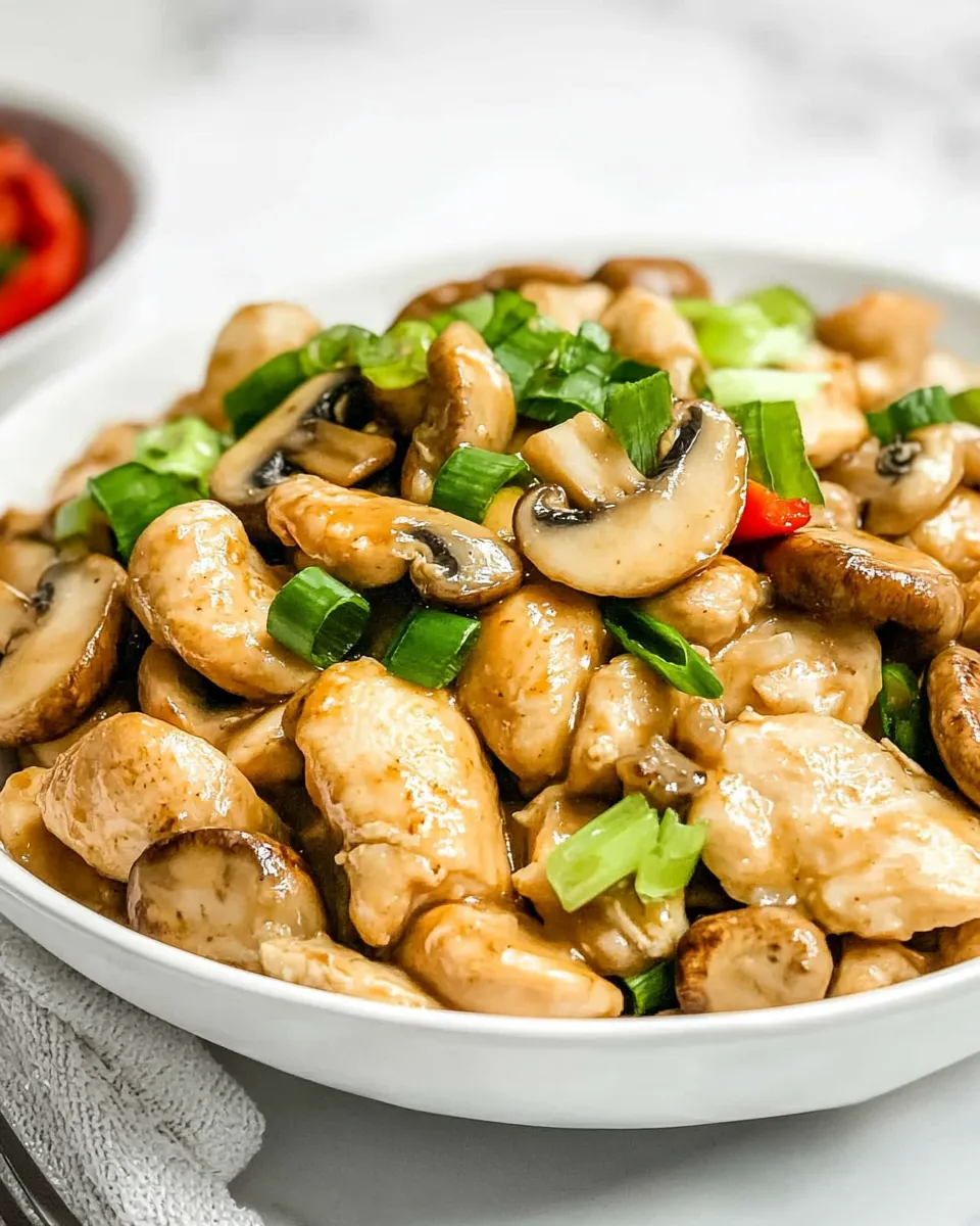 Delicious Panda Express Mushroom Chicken: Easy Homemade Takeout image