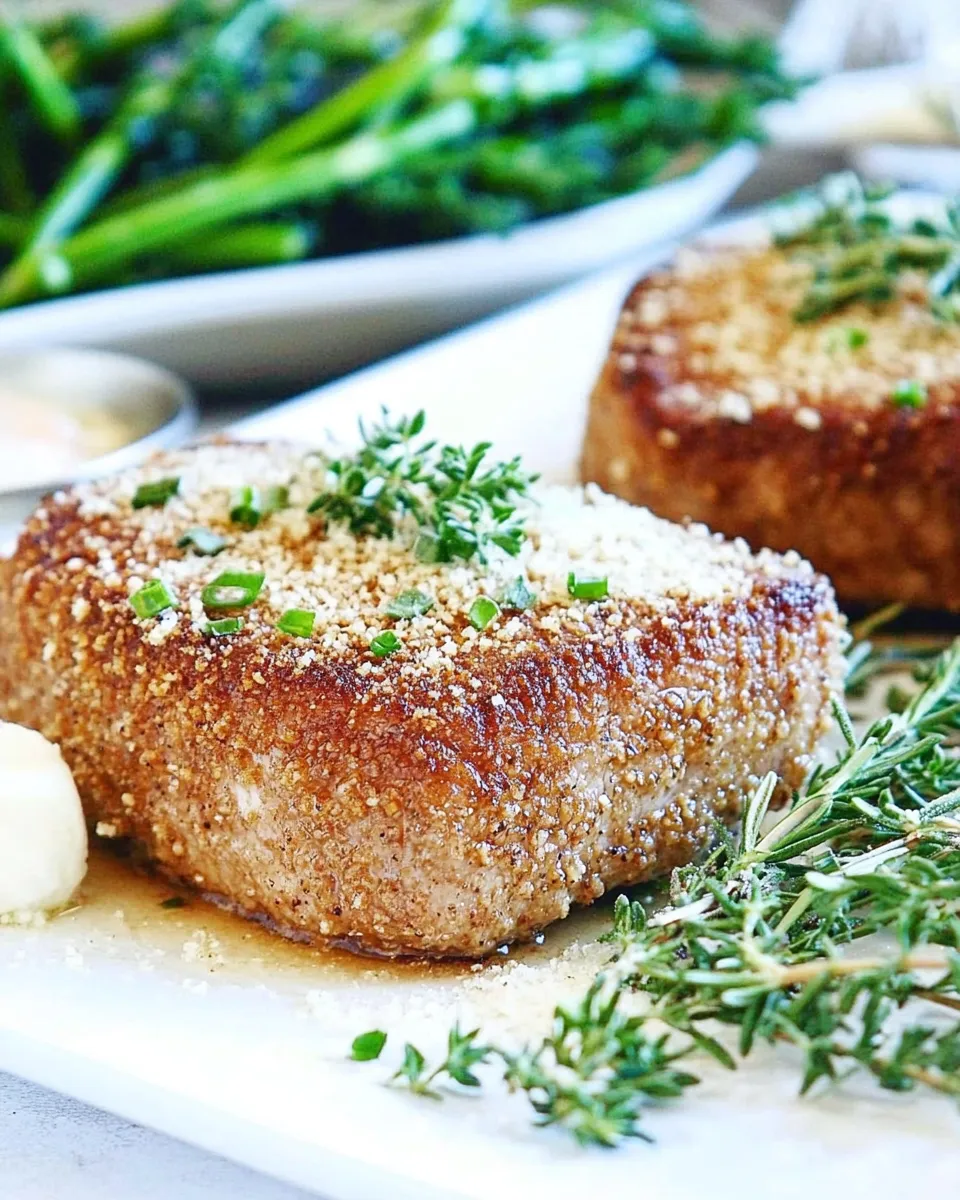 Classic Parmesan Crusted Steaks shot