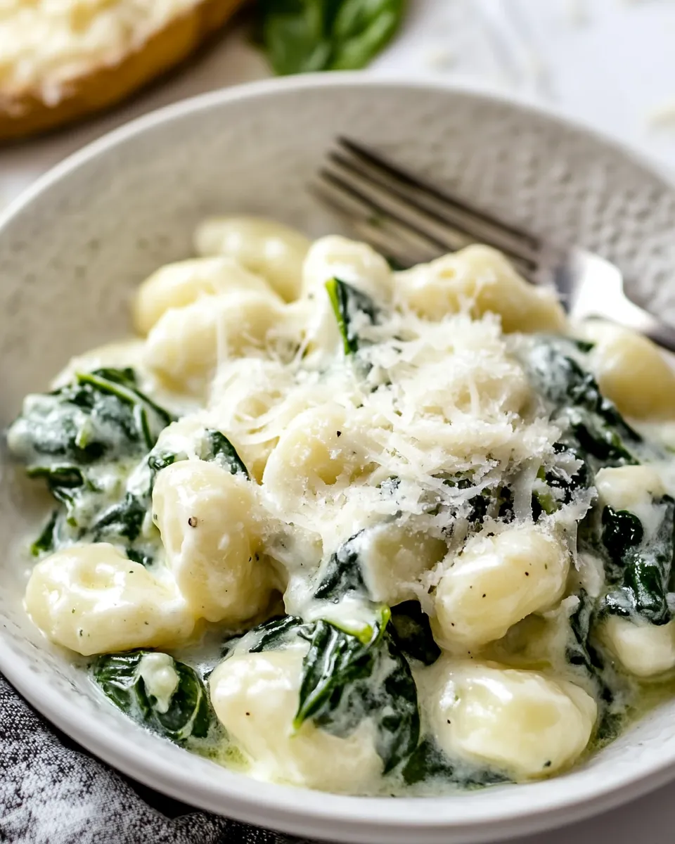 Easy Parmesan Spinach Gnocchi recipe photo
