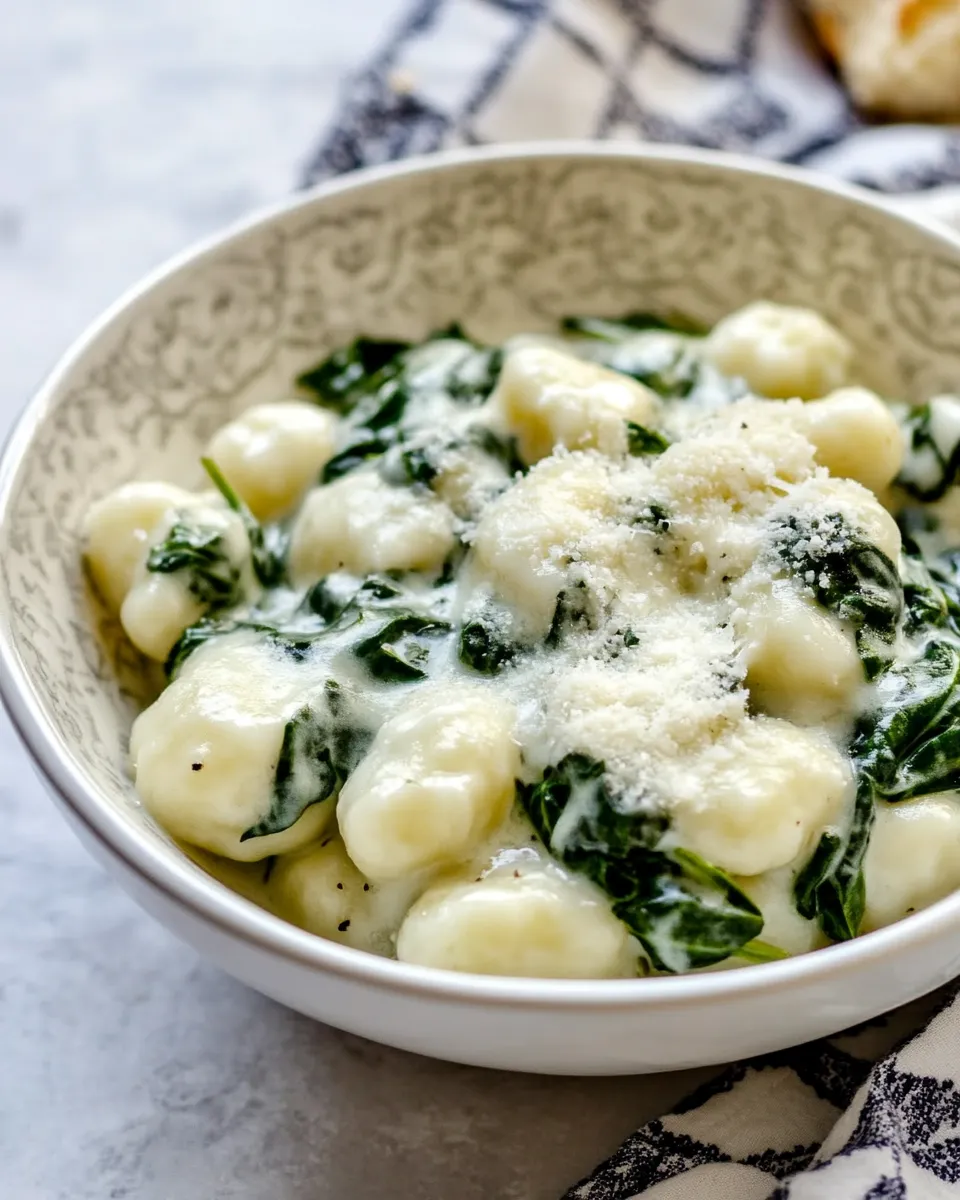 Delicious Parmesan Spinach Gnocchi shot
