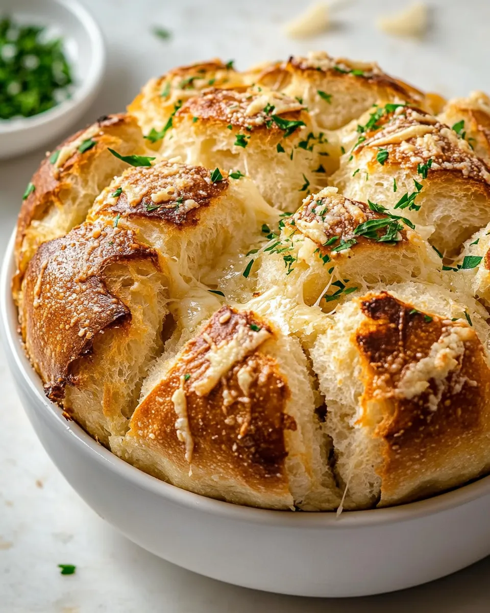 Classic Parmesan and Garlic Butter Cheesy Pull Apart Bread image