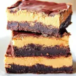 Homemade Peanut Butter Brownie Truffle Bars Recipe photo