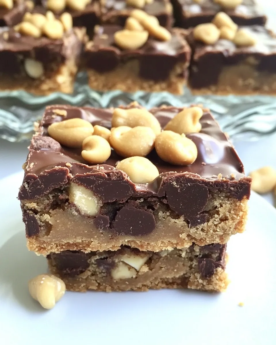 Homemade Peanut Butter Chocolate Cookie Bars photo